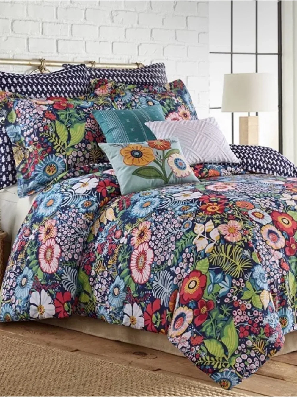 Levtex Home Night Garden Reversible 3-Pc. Duvet Cover Set, King 106x94